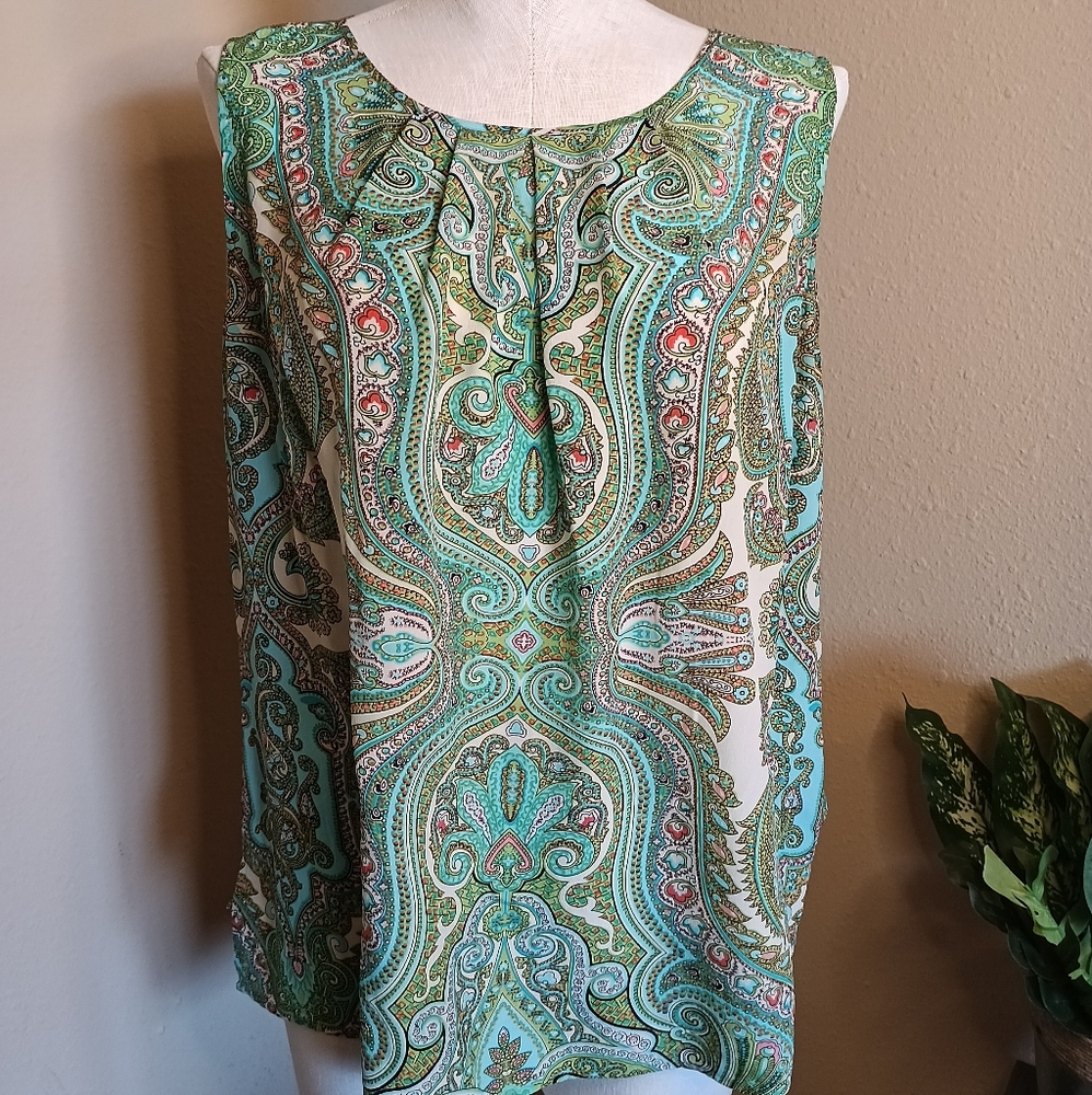 Talbots Silk sleeveless blouse 12W
